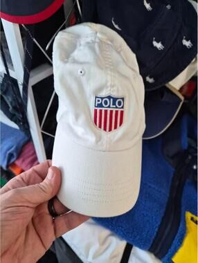 Polo Ralph Lauren Men’s Chariots of Fire Polo Shield Baseball Cap White One Size